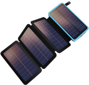 Banco de Energía Solar de Plástico de <span class=keywords><strong>26800</strong></span> mAh, 4 Paneles Solares, Resistente al Agua, 18 W, Carga Rápida USB-C, Cargador Solar para Teléfonos Móviles - Product Image 3