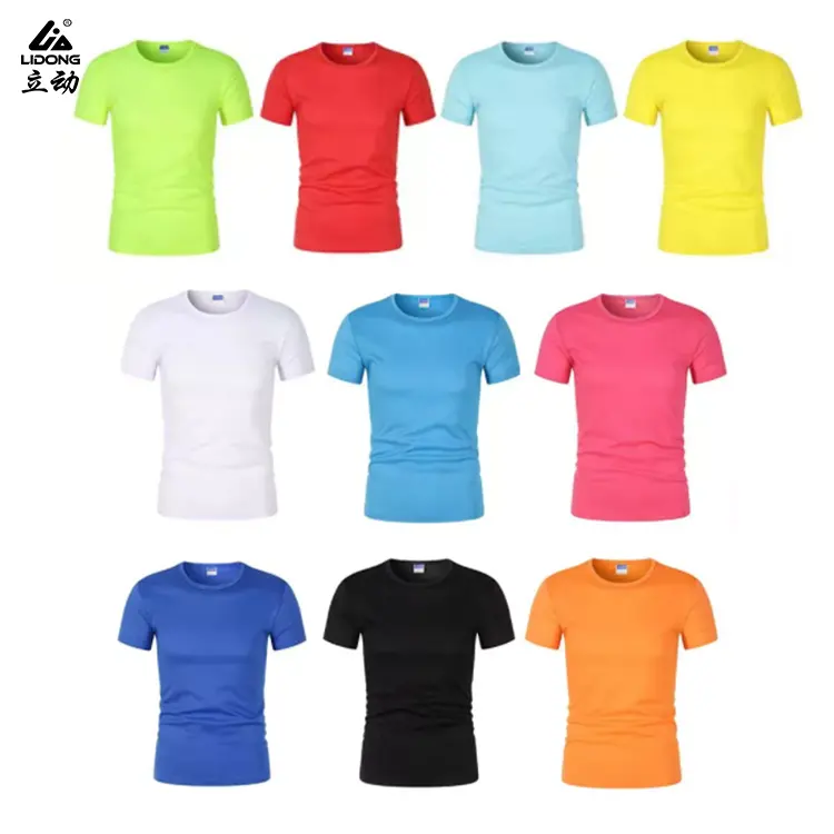 Lidong Cheap Wholesale Blank Men 100% Polyester Quick Dry Tshirts Custom Printing Logo Sports Men's T-shirts