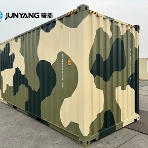 Conteneur sec standard en acier Corten de 20 pieds personnalisé pour l'expédition de marchandises à l'étranger et le transit, bon prix, couleur camouflage - Product Image 3