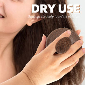 1Pc Coco-Shell Biodegradável Material Natural Eco-friendly <span class=keywords><strong>Scalp</strong></span> Massager <span class=keywords><strong>Brush</strong></span> Shampoo Massagem Escova Para Limpeza Do Cabelo - Product Image 6