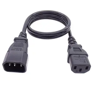 Kabel Daya Universal IEC C13 Ke C14 Kabel Daya 1.5M 1.8M 18AWG C13 C14 Kabel Ekstensi Daya untuk PC Monitor Komputer PDU LG TV