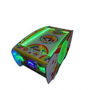 Table de hockey sur air pour deux joueurs, grand modèle, équipement de divertissement d'arcade intérieur, en bois et acrylique - Product Image 5