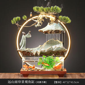 Style chinois Money Flow LEDOrnaments Creative Circulation <span class=keywords><strong>Eau</strong></span> Fish Tank Maison Salon Bureau Bureau Ouverture Cadeaux - Product Image 5