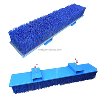 Brosse de balayage pour chariot élévateur avec poils en polypropylène rigides, personnalisée, OEM, industrielle, avec manche en acier