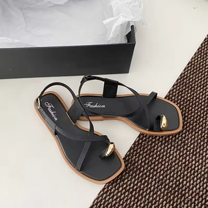 Roman Toed Women's Sandals for Summer New Style for External Wear Non <b>slip</b> Hollow Flat PVC - Product Image 6