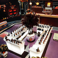 Comptoir de bar moderne en plastique éclairé par LED Mobilier chinois élégant pour la maison Bar Night Club Hotel Disco by Company