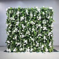 Mur de fleurs en toile de fond, mur de verdure enroulable, soie faite à la main, décoration personnalisée du Nouvel An chinois