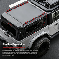 Nouvelle auvent de benne rigide en aluminium conçue pour Gladiator JT 2018 et modèles ultérieurs, accessoire robuste 4x4 tout-terrain pour le camping et l'aventure