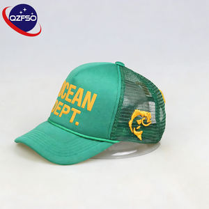 Gorra de béisbol deportiva ajustada de algodón con estampado personalizado QZFSO para hombre, gorra de 5 paneles con bordado 3D, gorra trucker para el sol. - Product Image 1