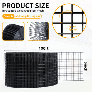 PVC Coated Bird Netting 6in×100ft 1/2" <b>Mesh</b> with Stakes & Washers, Block Birds Squirrels for <b>Garden</b> - Product Image 6