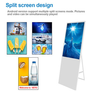 Wall hanging advertising machine Android LCD touch one machine milk tea supermarket elevator advertising display - Product Image 2