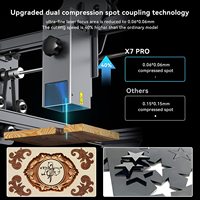 Graveur laser ATOMSTACK X7 Pro 50W haute précision pour le bricolage, la gravure de logos, le bois, l'acrylique, le métal, le verre, la pierre, la céramique