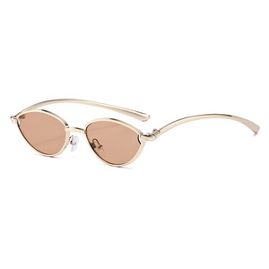 Stylish Cat Eye Sunglasses Gold Metal Frame UV400 Women's Fashion <b>Eyewear</b> - Product Image 5