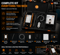 Analyseur de gaz de combustion Testo 300 NEXT LEVEL, capteur O2 CO, pour le test des systèmes de chauffage HVAC, noir