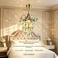 Lustre en cristal d'inspiration vintage haut de gamme, luminaire LED pour salon, chambre à coucher, salle à manger, hôtel, villa, café