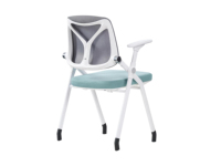 Chaise de formation pliable mobile avec tableau d'écriture, chaise de bureau simple pour salle de conférence et de réunion