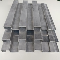 Ondulé En Métal Revêtement En Aluminium Panneau Mural Extérieur Façade Décorative 3 D Grande Muraille Panneau Rideau Mur Revêtement profil