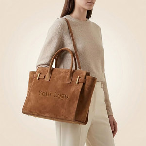 Suede Genuine Leather Tote <strong>Bag</strong> <strong>for</strong> <strong>Women</strong> Luxury Elegant <strong>Office</strong> Commute Shoulder Handbags Custom OEM Oversized <strong>Bags</strong> - Product Image 6
