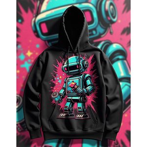 Oversize Pullover Couple Unisex <strong>Hoodie</strong> Customized Logo Graffiti-Inspired Logos <strong>Hoodie</strong> Embroidery Print Hoodies Multi Color - Product Image 4
