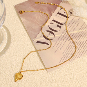 Collar con colgante chapado en oro con forma de corazón, aleación de zinc, joyería de moda, regalo para ocasiones XL158 - Product Image 3