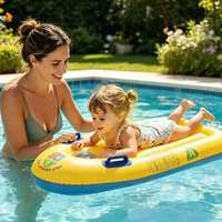 Planche à pagaie gonflable pour enfants, PVC écologique, légère, portable, avec poignées, pour piscine, plage, jeux aquatiques, personnalisable, 115x53x13cm