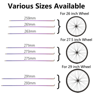 1 pièce Rayons <span class=keywords><strong>de</strong></span> vélo arc-en-ciel en acier inoxydable pour roues <span class=keywords><strong>de</strong></span> 26, 27,5 et 29 pouces, pour vélos <span class=keywords><strong>de</strong></span> route et VTT - Product Image 6