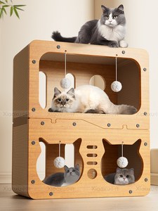 Rascador para Gatos, Casa para Gatos, Resistente al Desgaste y No Produce Desprendimientos, Casa Integrada para Gatos, Árboles para Gatos y Rascador - Product Image 6