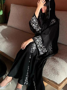 Robe de soirée Abaya longue à manches longues en polyester respirant, style <span class=keywords><strong>turc</strong></span> élégant et luxueux, ornée de perles, pour femmes, pour l'Aïd - Product Image 5
