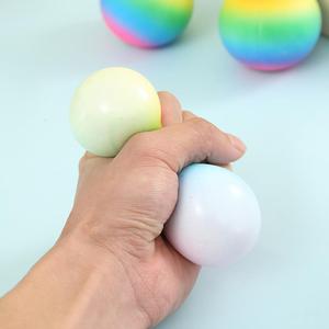 Balle anti-stress souple arc-en-ciel transfrontalière, balle colorée marbrée créative, vente en gros de jouets souples pour le bureau - Product Image 3