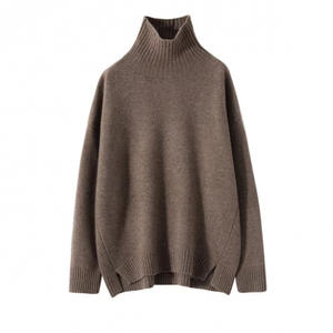 Женский свитер-водолазка из <span class=keywords><strong>100%</strong></span> чистого кашемира, высококачественный, класса люкс, оверсайз, крупной вязки, от производителя, оптом на заказ - Product Image 3