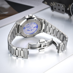 <span class=keywords><strong>Montre</strong></span> mécanique <span class=keywords><strong>automatique</strong></span> de luxe CARNIVAL pour <span class=keywords><strong>homme</strong></span>, style business, mouvement <span class=keywords><strong>Seiko</strong></span> NH36, boîtier octogonal en acier inoxydable, fermoir papillon - Product Image 3