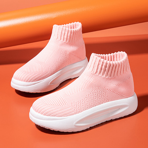 <span class=keywords><strong>Zapatillas</strong></span> deportivas personalizadas para niños y <span class=keywords><strong>niñas</strong></span>, zapatos de calcetín a la moda, informales, para caminar y correr, color negro - Product Image 4