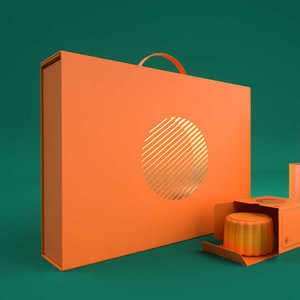 กล่องบรรจุภัณฑ์ขนมไหว้พระจันทร์ทรงสี่เหลี่ยมพับได้หรูหรา2022มี2/4/8ชิ้นดีไซน์แบบสไลด์แข็ง - Product Image 3