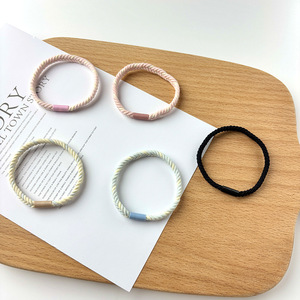 Coleteros coloridos para niñas, accesorios para el cabello trenzados de nailon de alta elasticidad, estilo coreano informal - Product Image 1