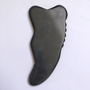 Factor 2024 ใหม่รูปทรงสีดําObsidianหยกGua Sha Guashaขูดใบหน้าเครื่องมือนวด - Product Image 1