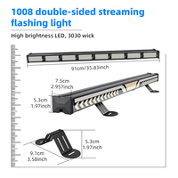 Barre lumineuse LED double face 1008 à défilement et clignotement pour véhicules d'urgence, pick-up et SUV