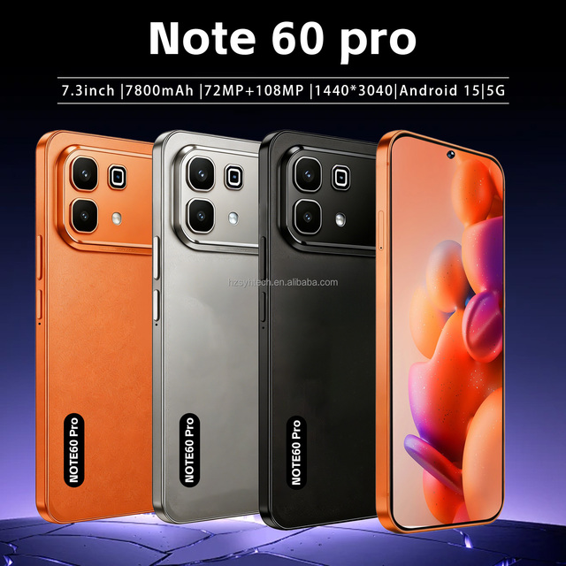 Note 60 Pro Large Screen 5G Smartphone 16GB RAM 1TB Storage Mutil-language Global Version Dual SIM Phone Factory Wholesale Price