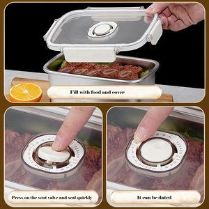 Bán buôn kín thép không gỉ 304 Crisper Bento hộp Leak-proof tủ lạnh thực phẩm container với PP Nắp - Product Image 4