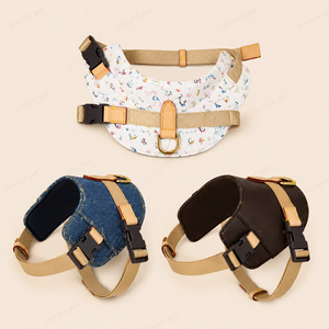 Luxury Dog <b>Harness</b> Set with Leash and Pouch Adjustable Pet Walking Set Wholesale Ready Stock OEM Private Label Supplier - Product Image 2