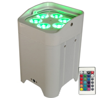 4.5hrs 6*18W 6x18W RGBWAUV 6in1 LED alimenté par batterie sans fil DMX Wifly IRC télécommande Uplighter pour DJ scène de mariage