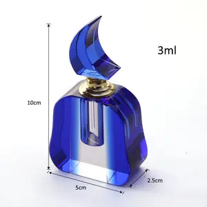 Wedding Favors Customized 3ml 6 ml Moon Beautiful Body Decorative blue Crystal Perfume Bottles For Wedding Favors