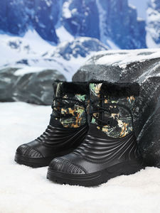 נעלי הרים אופנתיות לגברים של Greatshoes, מגפי שלג חורפיים עמידים למים לגברים, מגפי עור לגברים בעיצוב אישי - Product Image 4