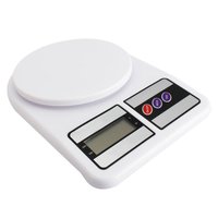 SF400 Digitale Elektrische 1g Präzisions-Elektronische Küchenwaage Batteriebetrieben 1KG 10KG Messbereich mit Deckel 1 Jahr Garantie Weiß ABS