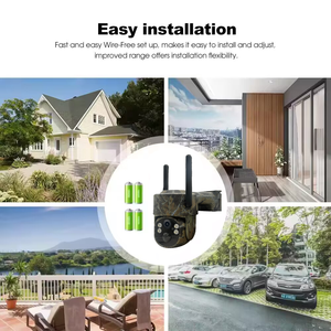 迷彩丛林 LTE 太阳能摄像头电池 AOV 24 小时工作无线户外 IP65 4G WIFI 闭路电视摄像头 SIM 卡太阳能摄像头 - Product Image 5