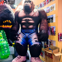 Gorille gonflable géant King Kong, modèle animal gonflable de dessin animé musclé pour la publicité événementielle, la décoration de centres commerciaux et la décoration de scènes