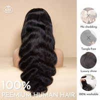 Perruque Lace Front HD en Cheveux Humains Indiens Bruts Ondulés, Pré-décolorée, Pré-épilée, Haute Densité, Cheveux d'un Seul Donneur