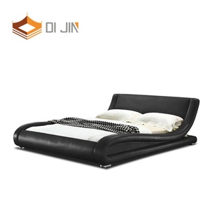 Soggiorno camera da letto set <span class=keywords><strong>L</strong></span> forma di mobili moderni queen size king size letto in vera pelle - Product Image 1
