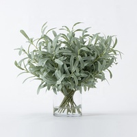 Nieuwe design zijden eucalyptus bladeren bloemcombinatie bloemstuk voor villa hotel binnen decoratie op tafel