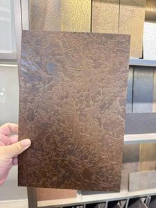 Plaque décorative de luxe en acier inoxydable bronze antique, motif texturé vieilli et <span class=keywords><strong>patiné</strong></span> pour murs intérieurs et meubles - Product Image 1