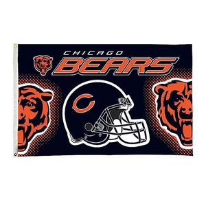 Wholesale Design <b>Flags</b> Hot Sell High Quality Polyester Super Bowl Football Teams Custom 3x5ft Chicago Bears <b>Flags</b> - Product Image 2